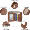 BEAFUP Small Wallets for Women,Leather RFID Blocking,Bifold Zipper Pocket Wallet,Card Case Purse with ID Window,Applies to Gift - 4 of 4