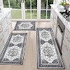 DOMETOUR Kitchen Rugs 3 Piece,Washable Non Slip Runner Rug,Farmhouse Hallway Doormat for Home Decor - 2 of 4