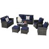 Bigget Steel 7pc Outdoor Furniture Seating Conversation Set with 9 Patio Seater - 3 of 4