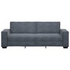 vidaXL 3-Seater Dark Gray Velvet Sofa - Modern Couch with Foam Cushioning, Lounge Sofa 70.9" for Office, Living Room, Guest Room - 3 of 4