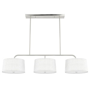 Hunter Fans 49" Cottage Hill Linear Chandelier Brushed Nickel Finish - 6 Light Indoor Ceiling Fixture - 1 of 1