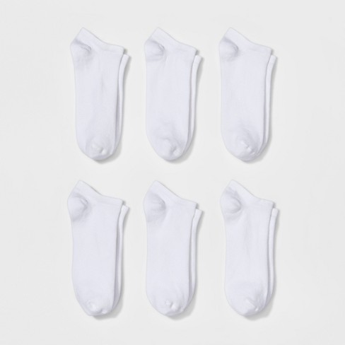 Women's 6pk Low Cut Socks - A New Day™ White 4-10 : Target