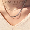 Herringbone Chain Necklace for Men or Women 18 Inch 5.5mm Wide 18K Gold Plated Stainless Steel Ginger Lyne - 2 of 4