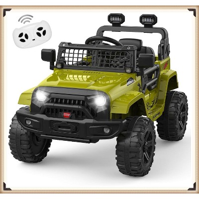 Garvee 12V Ride On Truck for Kids, Battery-Powered Car with Remote Control, Music, LED Lights & Suspension, for Ages 2-5