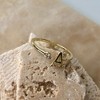 Adornia 14k Gold Plated Adjustable CZ Initial Ring - 3 of 4