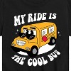 Boys' - Instant Message - Back To School My Ride Is The Cool Bus Short Sleeve Graphic T-Shirt - 2 of 4