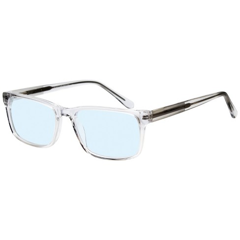 Oversized Square Frame Acetate Blue Sunglasses