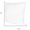 HomeRoots 18" White Cotton Throw Pillow Insert - 3 of 4