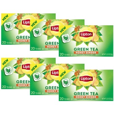 Lipton Green Tea Honey Ginger - Case of 6/20 ct