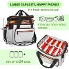 Tirrinia Insulated Cooler Bag-24 Cans Portable Collapsible Soft Sided Ice Chest, Leak-Proof with Zipper Cooler Box for Beach, Travel, Camping, Picnic - 4 of 4