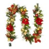 Garland with Lights, 9 ft Pre-Lit Xmas Garland for Fireplace Stair Door Wreath for Christmas Tree Garden Decor - 2 of 4
