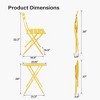 LAUSAINT HOME 3-Piece Outdoor Folding Bistro Set Yellow - 2 of 4