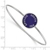 Black Bow Jewelry Sterling Silver Delta Phi Epsilon Greek Life Bangle Bracelet 8 Inch - 2 of 3