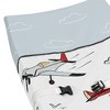 Sweet Jojo Designs Boy Changing Pad Cover Airplane Red Blue and White - 3 of 4