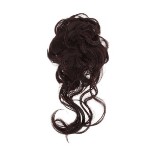 Unique Bargains Women's Nature Long Hair Wig Hair Clip 9.84inch Dark Brownish Red 1 Pc - 1 of 4