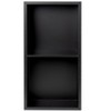 ALFI 12 x 24 Black Matte Stainless Steel Vertical Double Shelf Bath Shower Niche - 4 of 4