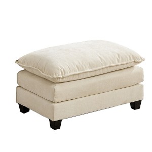 GDFStudio Ulina Modern Chenille Upholstered Ottoman - 1 of 4