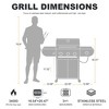 R.W.FLAME 3 Burner Plus Side Burner Stainless Steel BBQ Grill with 34000 BTU Output Pulse Ignition and Universal Wheels - 2 of 4