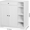 Slim Shoe Cabinet For Entryway,Shoe Cabinet with Drawer Hanger,4 Tier Freestanding Shoe Rack Organizer,Bathroom Floor Cabinet for Living Room,Bedroom - 2 of 4