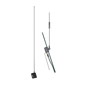 Tram® 50-Watt Pretuned Dual-Band 144 MHz to 148 MHz VHF/440 MHz to 450 MHz UHF Amateur Radio Antenna Kit with Glass Mount and Cable in Black - 1 of 4