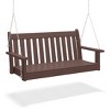 WestinTrends Malibu Outdoor Patio HDPE Hanging Front Porch Swing Bench - 4 of 4