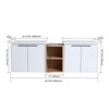 Bencmate Bathroom Storage Cabinets, Bathroom Vanity,60 Inch Bathroom Vanity with Ceramic Basin, Wall-Mounted Bathroom Sink Cabinet with Double Ceramic - 2 of 2