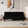 66" Velvet Sofa-to-Bed with Adjustable Backrest & Solid Wood Frame - 2 of 4