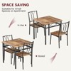 Dining Table Set for 2, Square Space-Saving,3 Piece Kitchen Table with 2 Chairs - 3 of 4