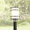Minka Lavery Modern Outdoor Post Light Fixture Stainless Steel 12 1/4" Etched Opal White Glass for Exterior Barn Deck House Porch - 2 of 2