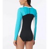 Beach House Sport Sculpt Long Sleeve Zip Front Colorblock One Piece Swimsuit - 2 of 2