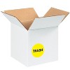 Tape Logic Labels "Trash" 2" Circle Fluorescent Yellow 500/Roll DL1275 - 4 of 4