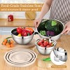 Itopfox Stainless Steel Mixing Bowls with Airtight Lids, 3-Piece Set for Prepping, Cooking, Storage, Serving, Freezer & Dishwasher Safe - 3 of 4