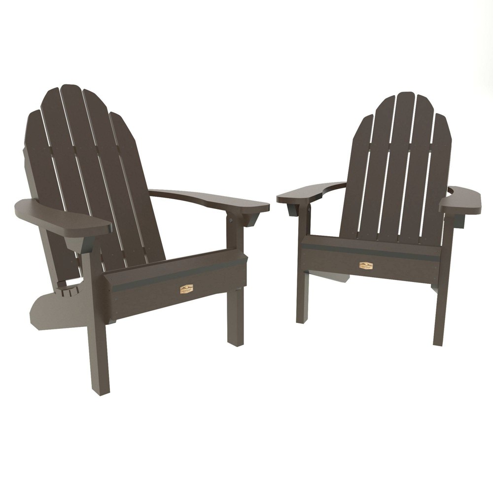 Essential 2pk Adirondack Chairs - Canyon Brown - Elk Outdoors: Weather-Resistant, Fade-Resistant, 400lb Capacity