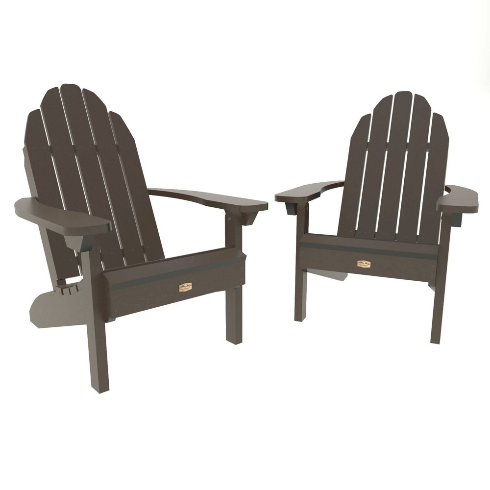 Photos - Garden Furniture Essential 2pk Adirondack Chairs - Canyon Brown - Elk Outdoors: Weather-Res