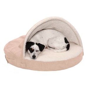 FurHaven Faux Sheepskin Snuggery Orthopedic Dog Bed - 1 of 4