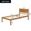 Platform Bed Frame with Headboard , Wood Slat Support,Twin - 3 of 3