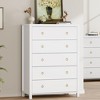 37" Tall Chest of Dressers,Dresser for Closet with 4 Drawers Chest with Clothes Storage Cabinet, Organizer for Bedroom, Living Room, Hallway, White - 4 of 4