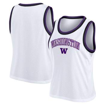 NCAA Washington Huskies Women's White Mesh Tank Top