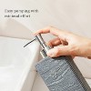 LunaLulinlk Soap Dispenser with Pump, [10.15 oz] Resin with shale Finish, Refillable Liquid - Grey - 2 of 4