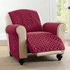 Collections Etc Ultra Reversible Furniture Cover Protector Recliner Burgundy/Taupe - 2 of 3