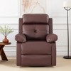 MAYEERTY Brown Small Swivel Rocker Recliner for Women, Space-Saving Design for Bedroom & Living Room - 2 of 4