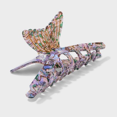 Marbled Mermaid Tail Claw Hair Clip - Wild Fable™ Purple