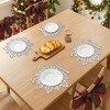 REGALWOVEN Set of 6 Snowflake Shape Placemats, Kitchen Table Mat, Seasonal Holiday Christmas Place Mats for Party Dining Table - 3 of 4