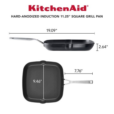 KitchenAid Hard-Anodized Induction Nonstick Square Grill Pan - Thumbnail 4