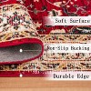 LunaLulinlk Area Rug 6x9 Vintage Bohemia Large Persian Non-slip Washable Rug Flower Design Yellow/Red - 4 of 4