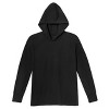 City Threads Men's Medium-Weight Long Sleeve Hooded Tee with Cuffs - 100% Cotton - USA-Made - 2 of 4