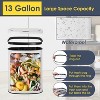FDW Kitchen Trash Can with Lid, 13 Gallon Automatic Garbage Can for Bathroom Bedroom Home Office 50 Liter Touch Free Stainless Steel Waste Bin - 4 of 4