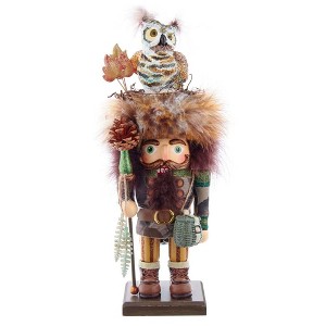 Kurt Adler 16-Inch Hollywood Woodsman Nutcracker with Owl Hat - 1 of 4