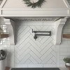DOMETOUR Pot Filler Faucet Wall Mount, Commercial Kitchen Faucet with Double Joint Swing Arms, Single Hole 2 Handles, Matte Black - 3 of 4