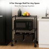 3 Tier Wire Shelving Unit Storage Rack Metal Heavy Duty Utility Garage Laundry Durable Black Shelves 14x24x30 Inch - 4 of 4